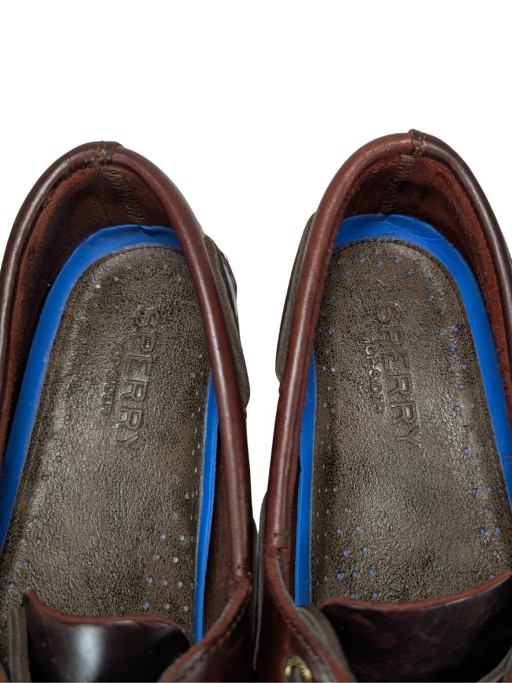 Sperry Top Sider Men's 11.5 Amaretto Brown Leather Original 2-Eye Boat Shoes - Picture 8 of 11